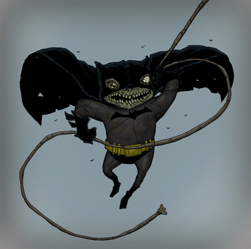 batman zombie swinging