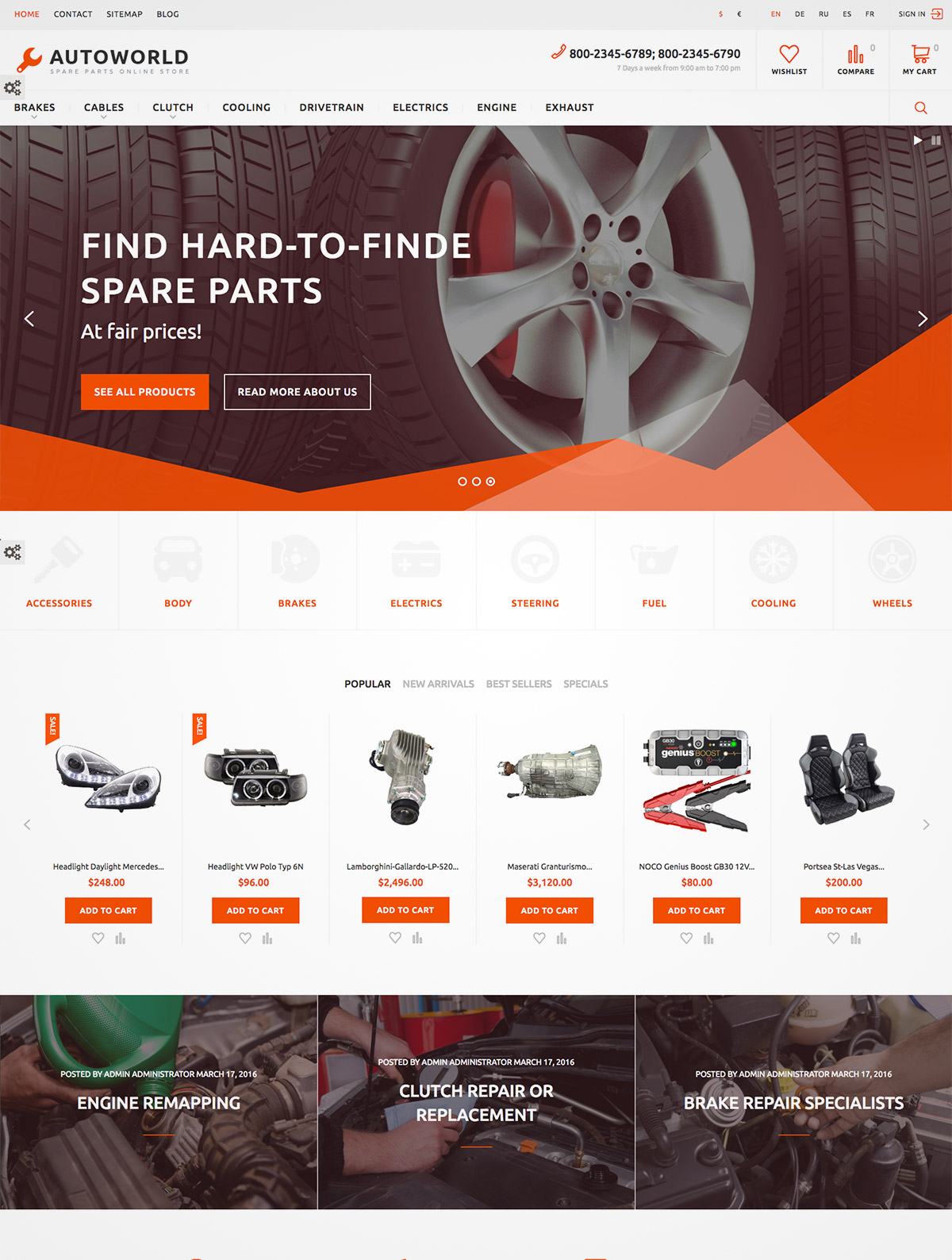 auto parts eshop theme