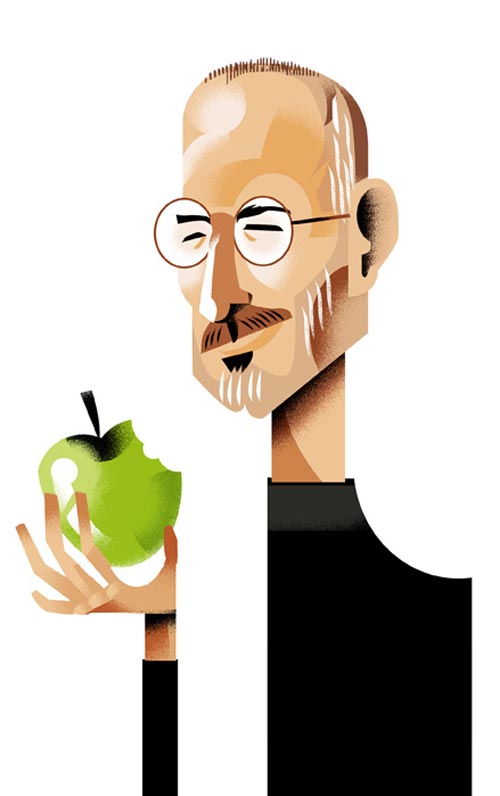 Expressive Steve Jobs Illustration