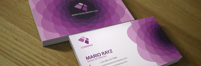 30 Simple Yet Informative Purple Business Cards