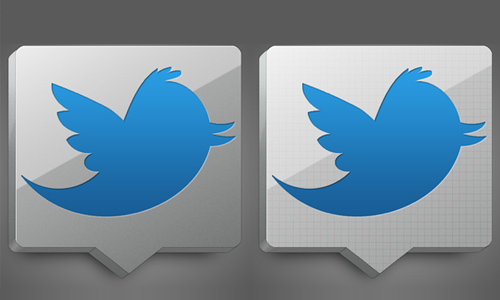 Aluminum Twitter Icon