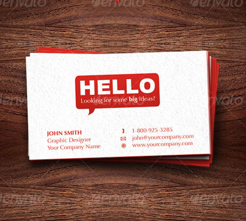 Bold Red Business Card
