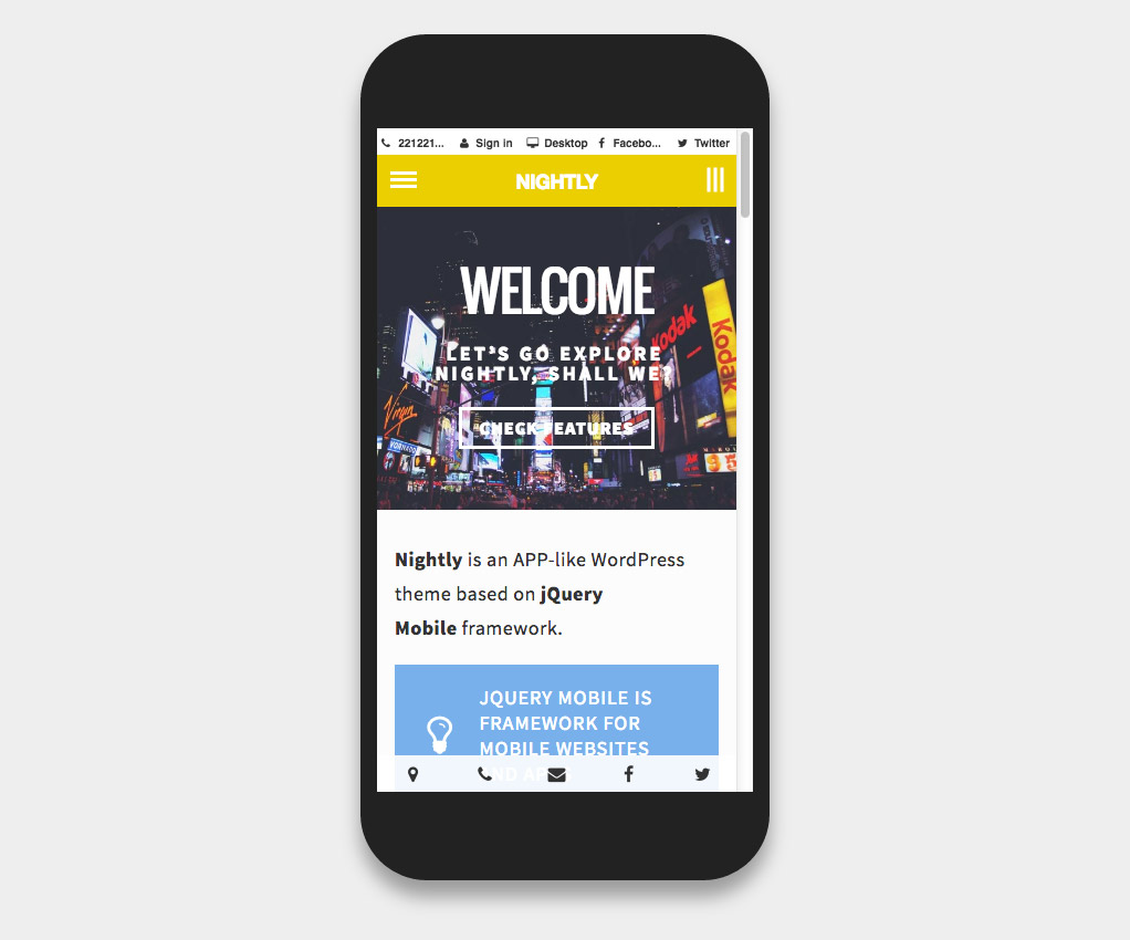 mobile wordpress template