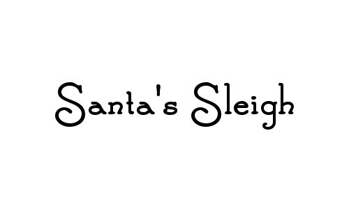 Santa's Sleigh font