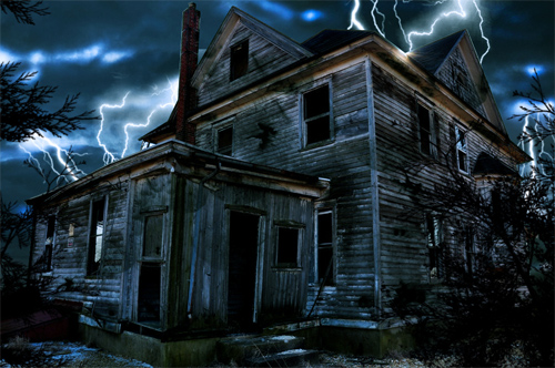 spooky house- matte paintin'