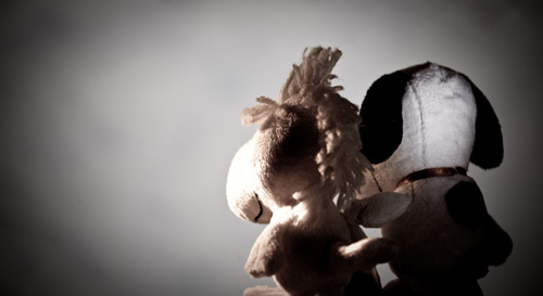 Touching Stuffed Toys Photography