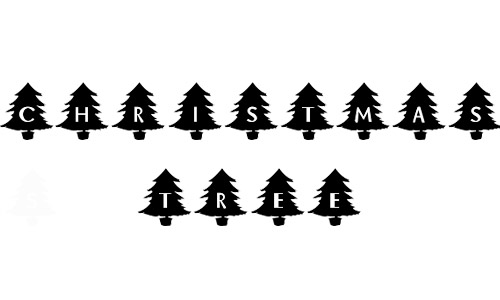 Christmas tree font