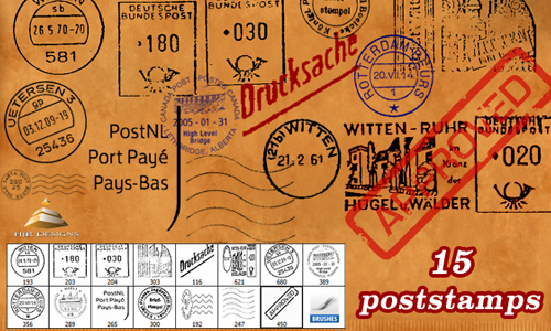 15 Poststamp Brushes