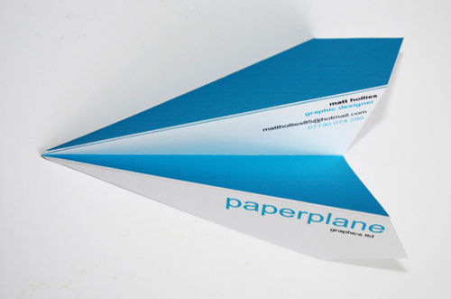 Business Card for: Paperplane Graphics
