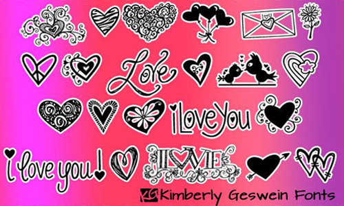 KG Heart Doodles font