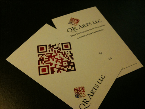 Qr code business card