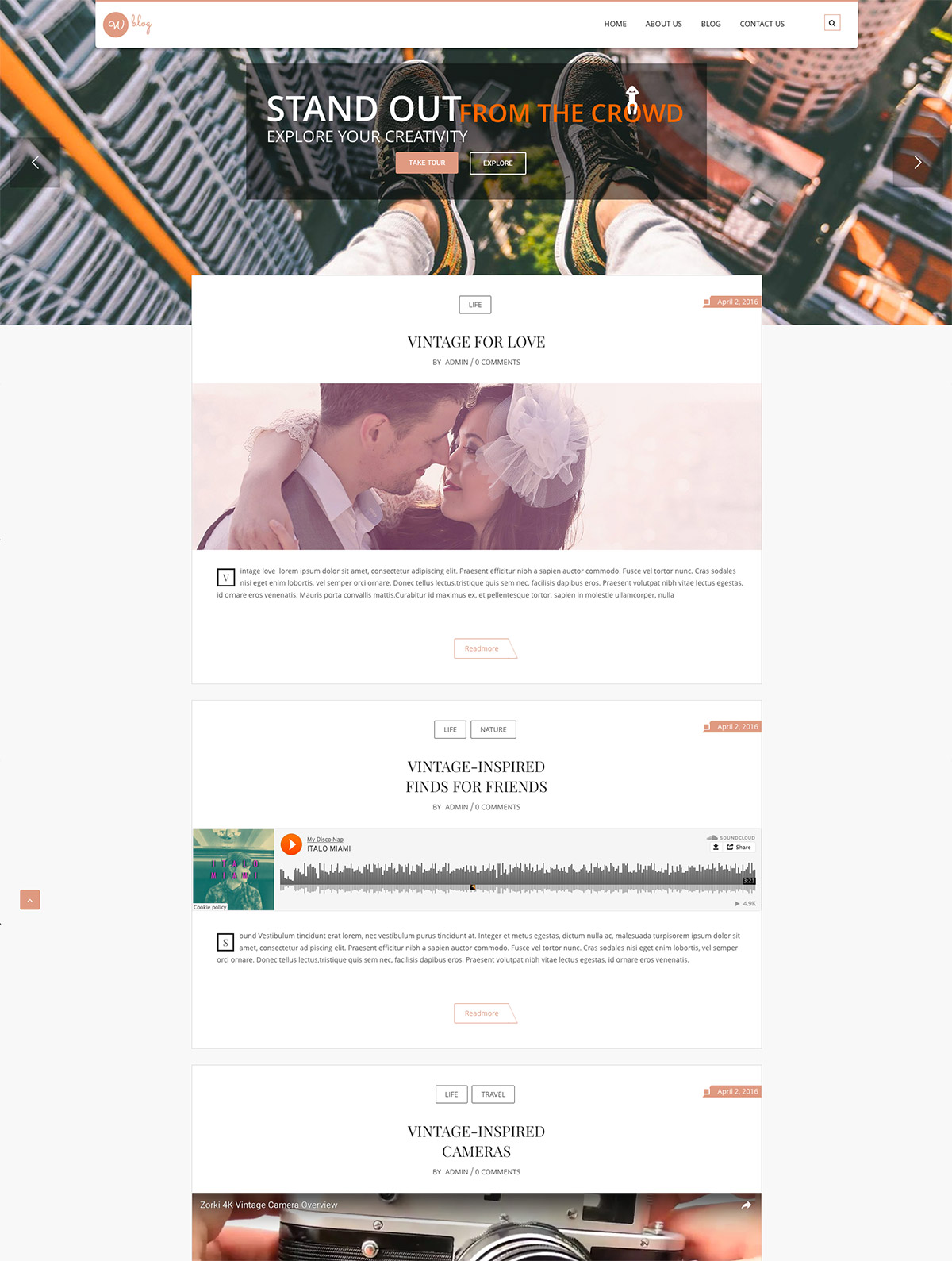  blog wordpress theme