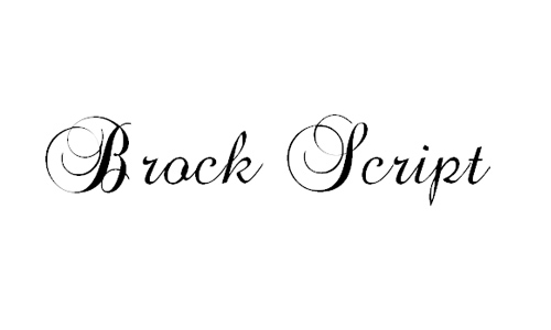 Brock Script font