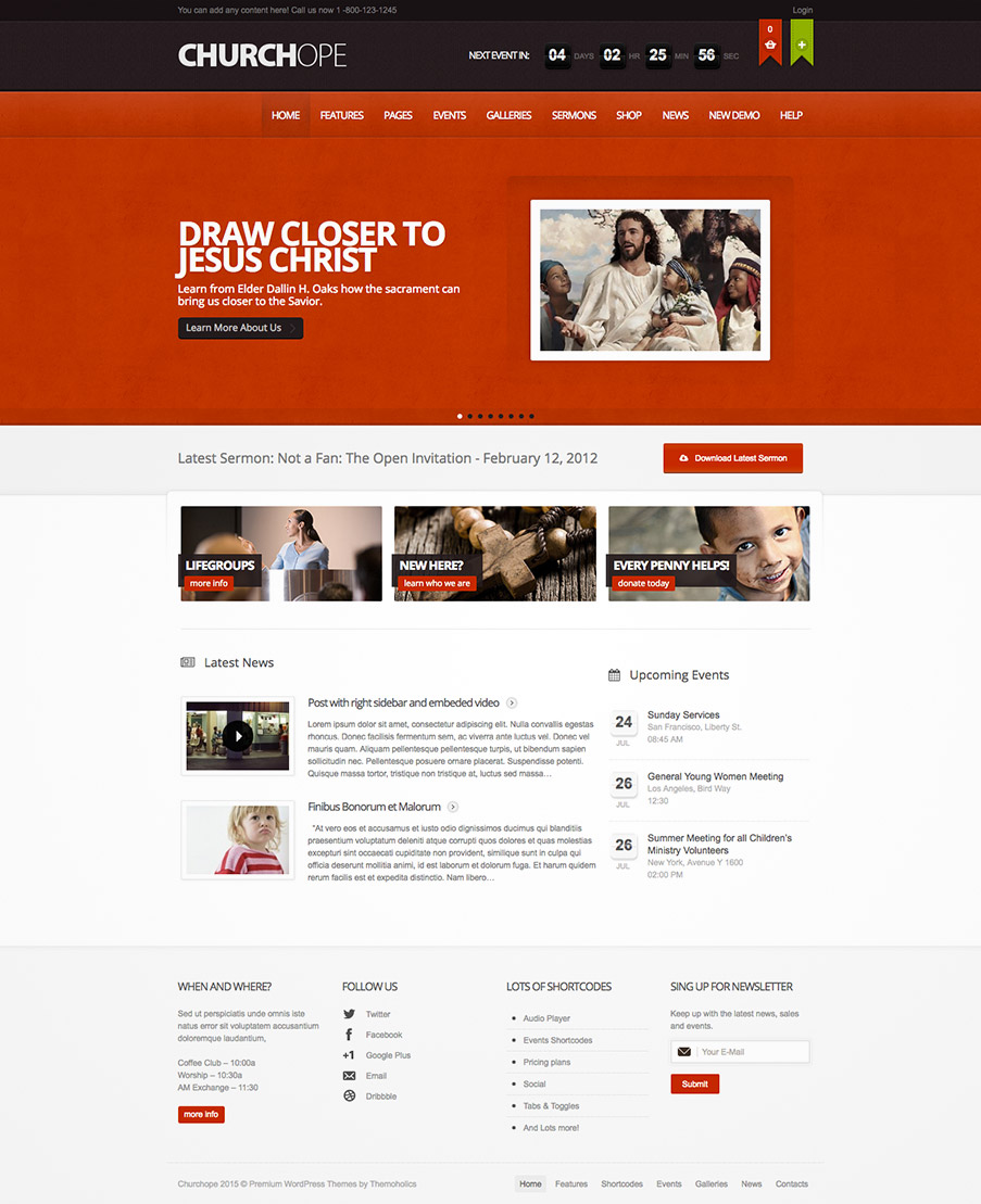 church wordpress theme