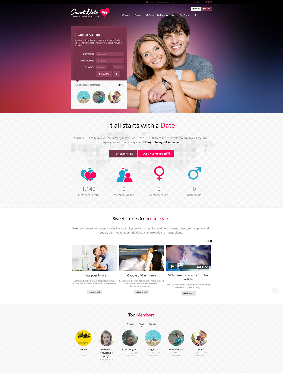 dating theme wordpress