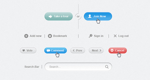 Rounded Psd Web UI Set