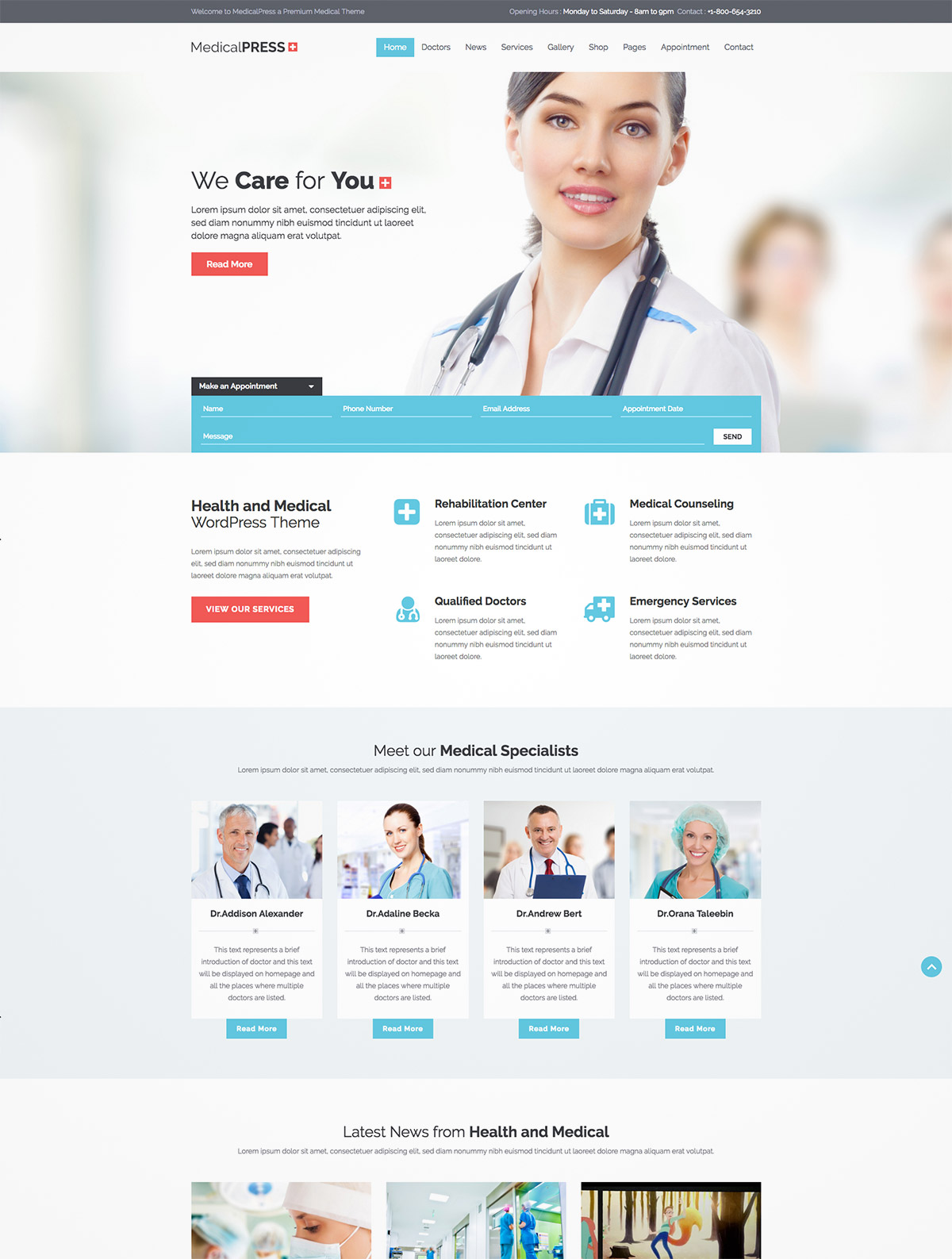 medical wordpress theme