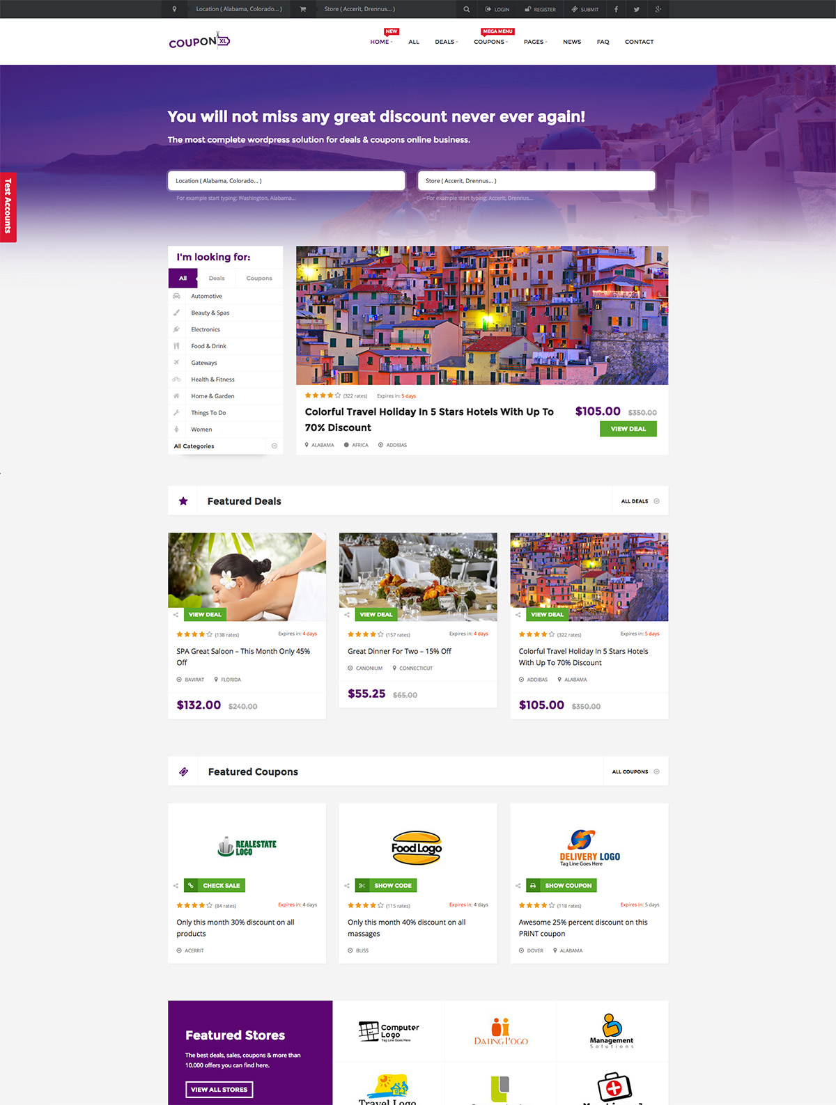 coupon deals themes