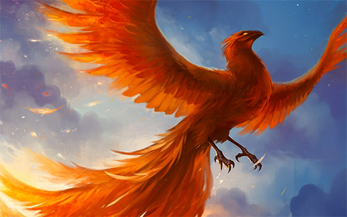 majestic phoenix illustration