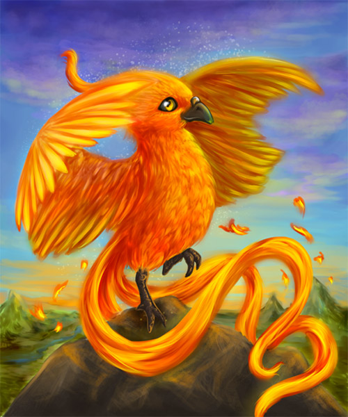 baby phoenix illustration