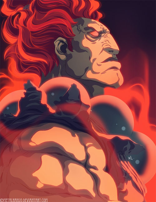 Demon Akuma Street Fighter Graphic · Creative Fabrica