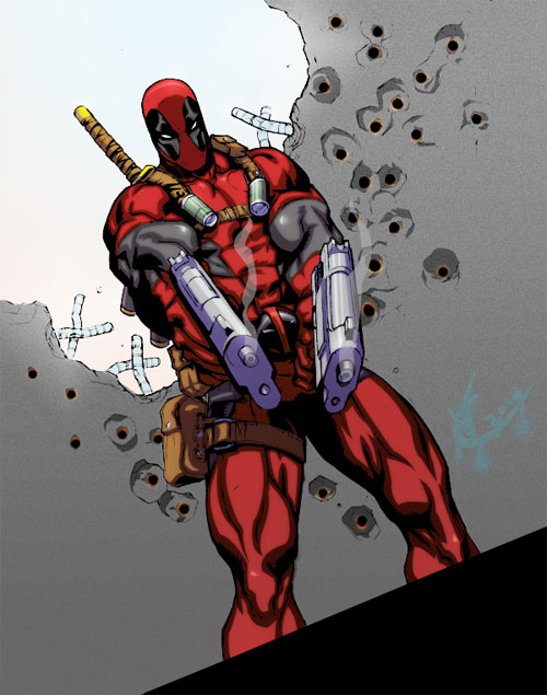 deadpool blasting