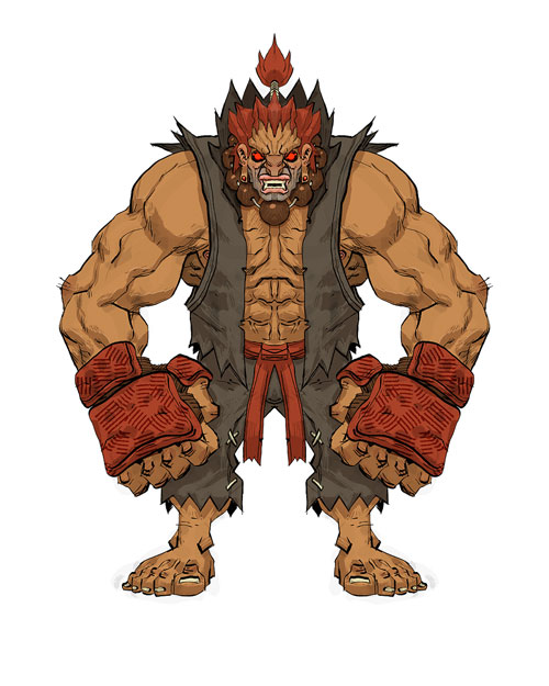 Demon Akuma Street Fighter Graphic · Creative Fabrica