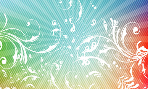 Swirly Lined Colorful Vector Background