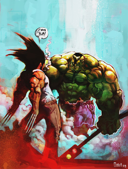 the wolv vs the hulk