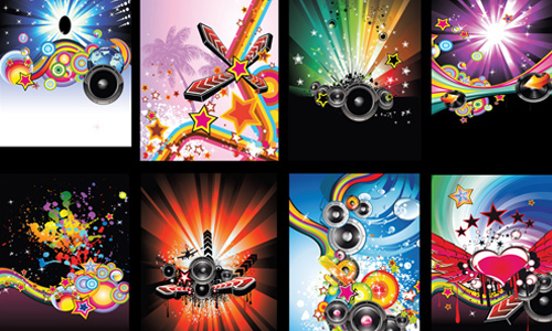 Disco Vertical Banners Vector Pack