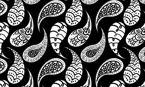 paisley black and white patterns free