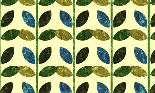 Patterned Leaves Wallpaper