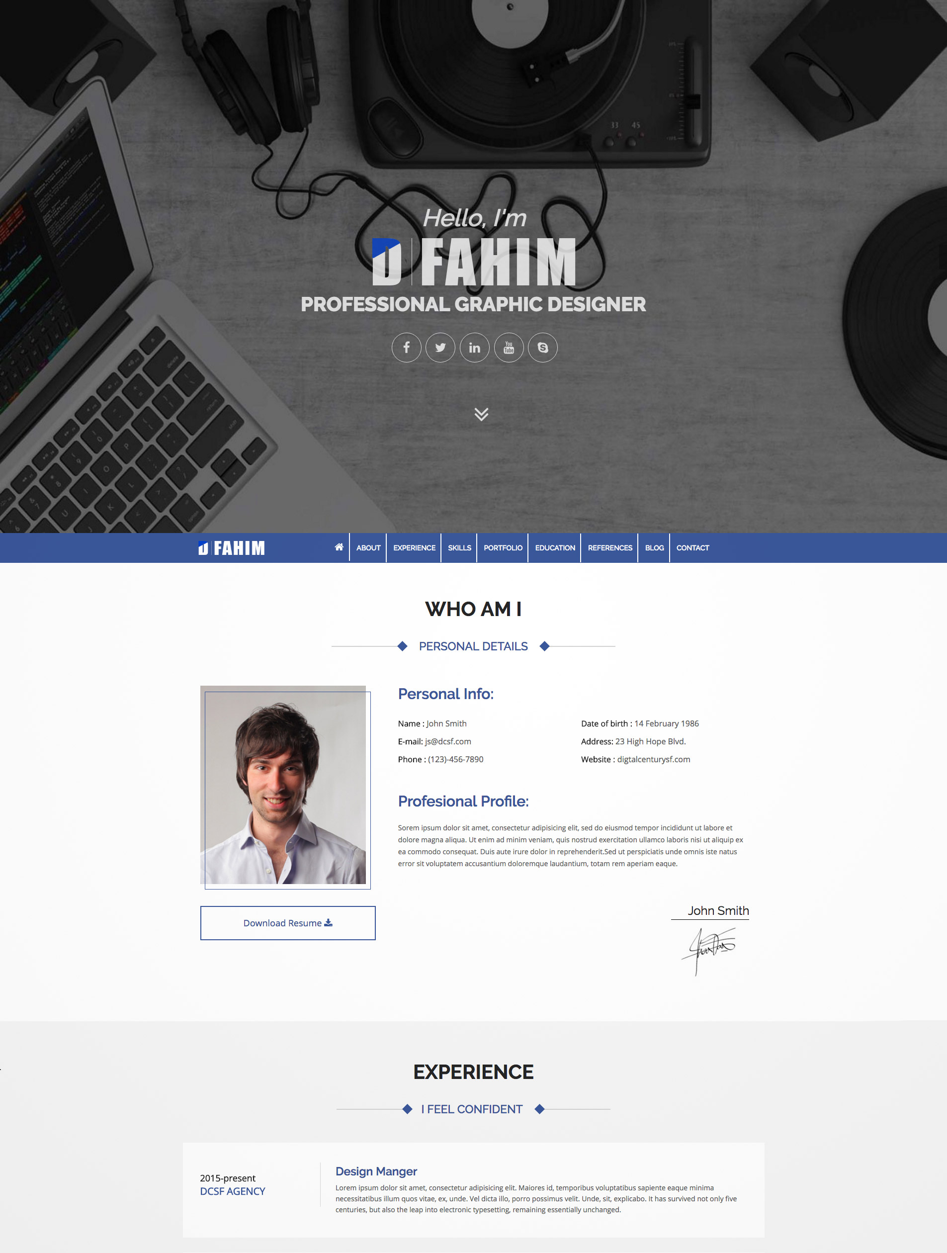 professional resume template