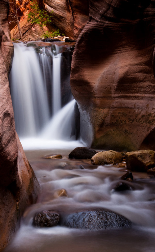 Slot Canyon Waterfall