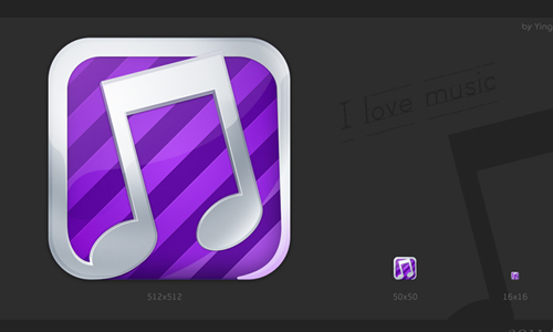 Icon:I love music