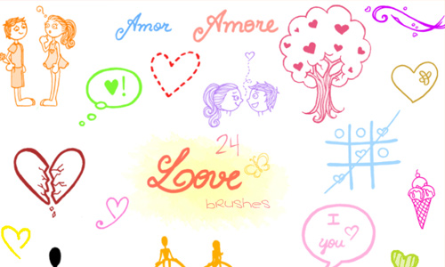 Love Doodles Brush Set