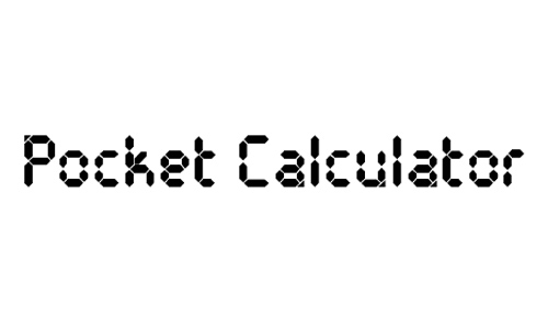 Pocket Calculator font