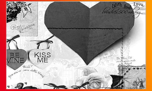 My Vintage Valentine - Free Valentines Photoshop Brush Set