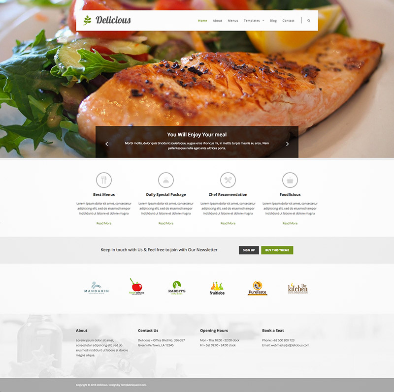 food portfolio theme