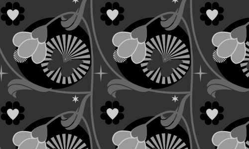 Nouveau Flower Noir