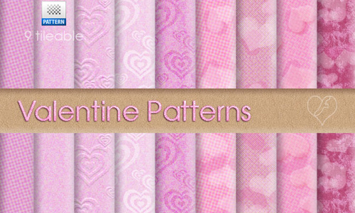 9 Tileable Valentine Patterns