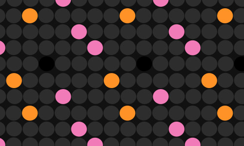 black orange circle patterns