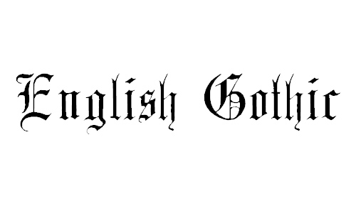 English Gothic, 17th c. font