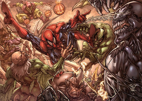 Spiderman color spread