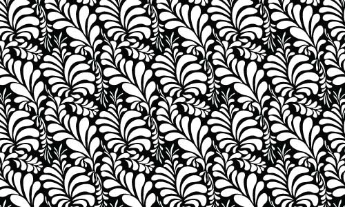 Uniquely Styled Black and White pattern