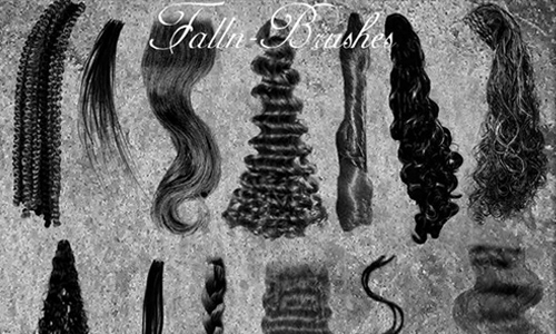 black hair brush photoshop