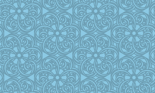 Ornate Swirl Blue