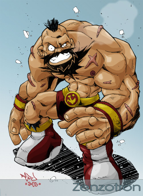 zangief (street fighter and 1 more) drawn by nesskain