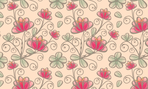 simple floral swirl patterns