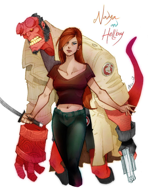 Nadya and Hellboy